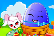 Easter Bunny and Colorful Eggs