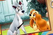 Lady and the Tramp Online Coloring game