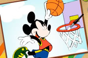 Mickey Basketball Online Coloring game