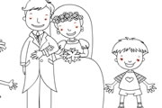 Wedding coloring game