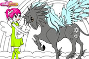 Coloring Sarah and Her Pony game